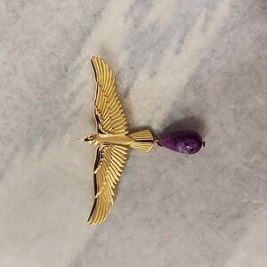 JJ Golden Bird Brooch Pin